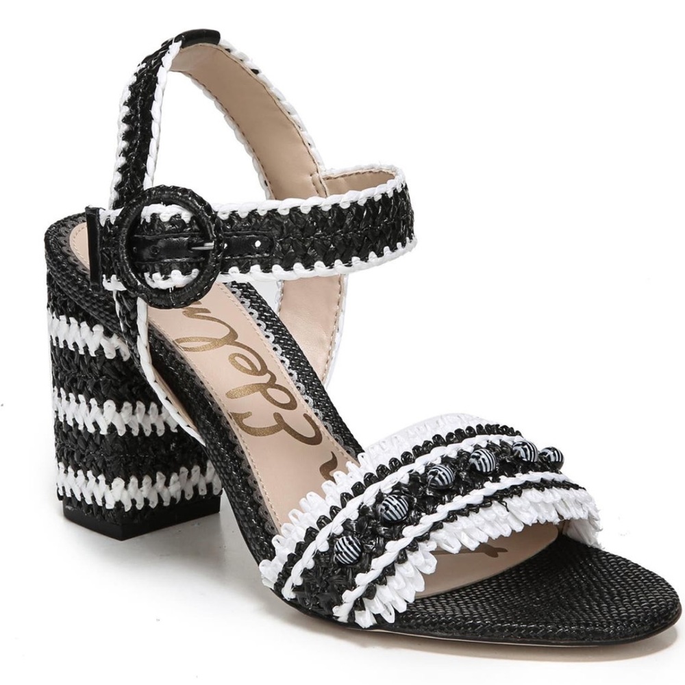 NWOT Sam Edelman Olisa Raffia Block Heel | Size 10